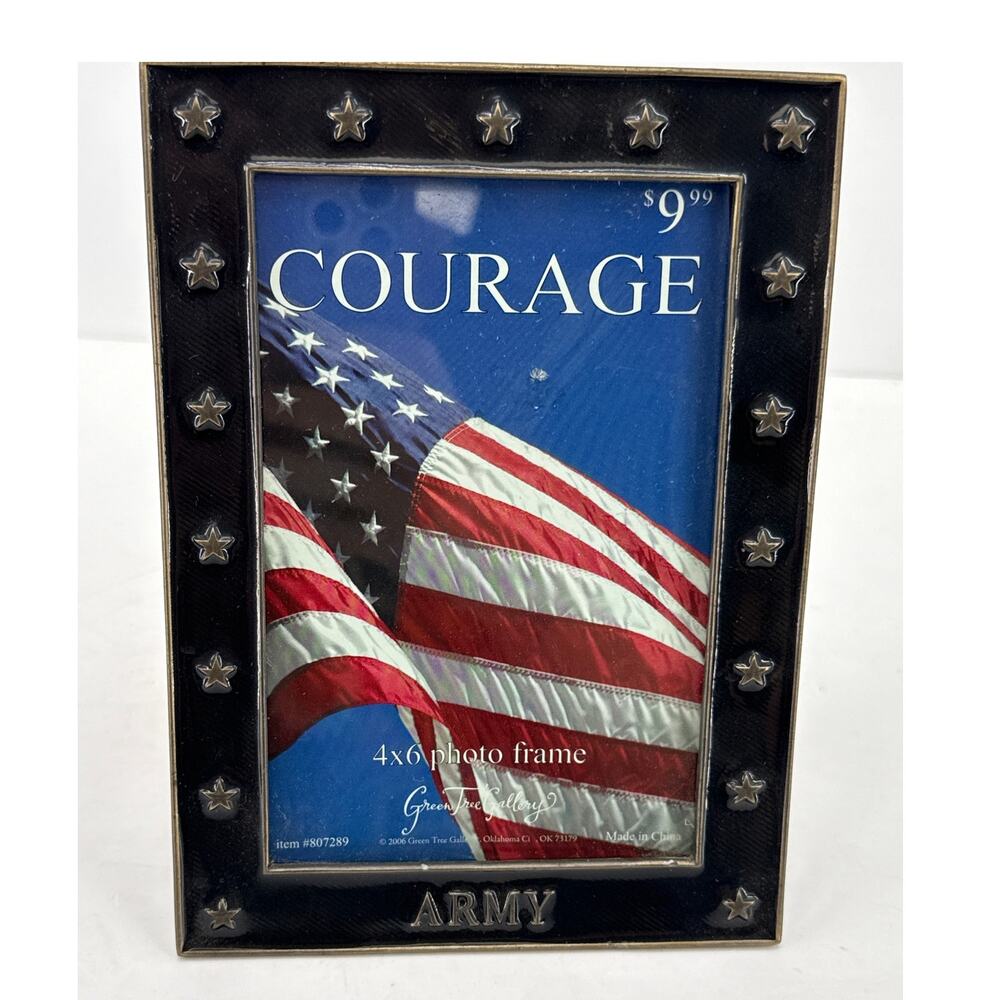 Military Patriotic Army 4x6 Photo Frame Soldier Veteran Service Member Gift